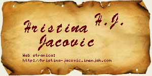 Hristina Jačović vizit kartica